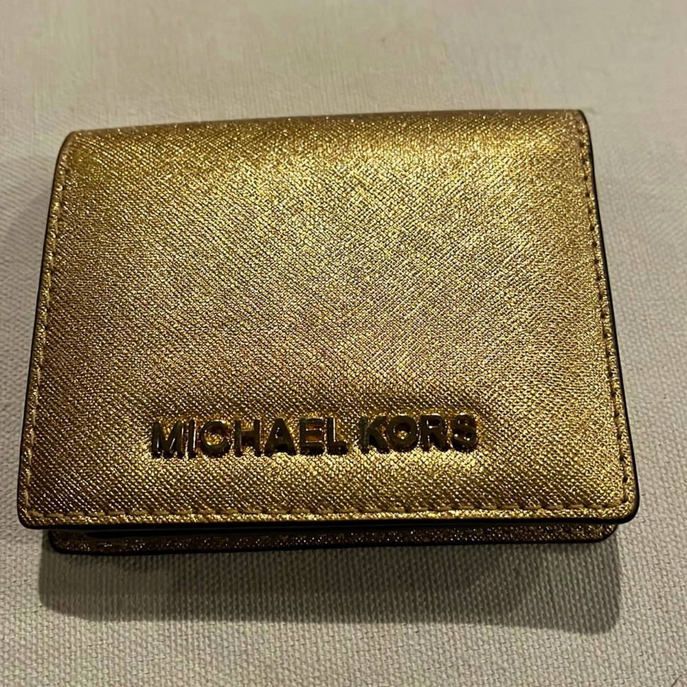 Michael Kors Mini Jet Set Gold wallet